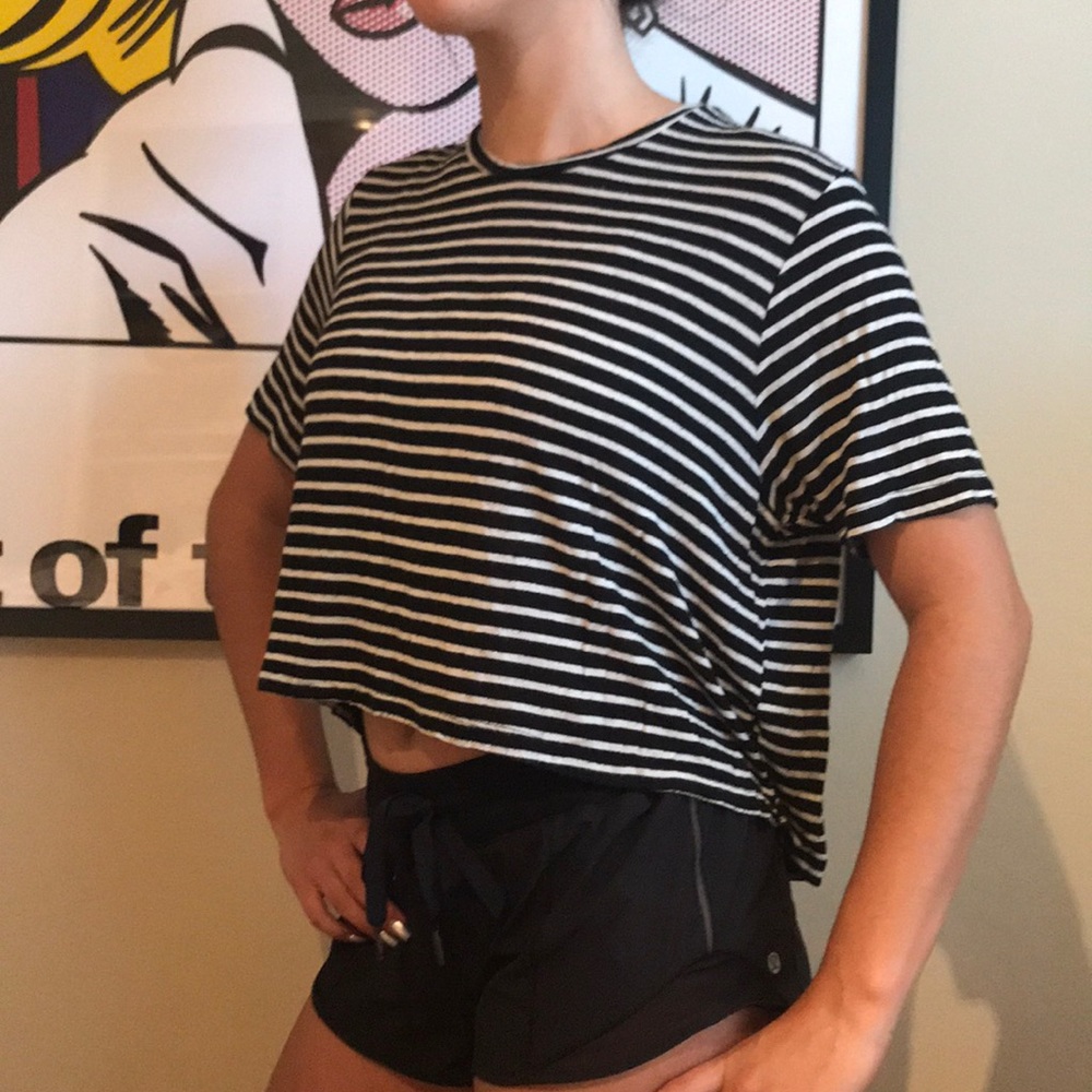 black and white striped shirt